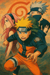 Bandai | DIY Naruto Diamond Painting Ninja Shonen Anime Character For Living Room Wall Decoration Exquisite Gift
