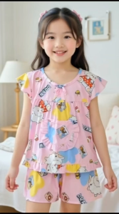 Bộ Quần Áo Tole Lanh Thêu Hình Động Vật Dễ Thương Cho Bé Gái 1-5 Tuổi - Mẫu Đùi Túi Trước - Chất Vải Mềm Mịn