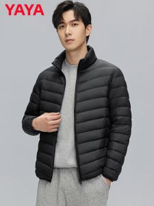 YAYA | Lightweight Down Jacket Mens Simple Collar Warm