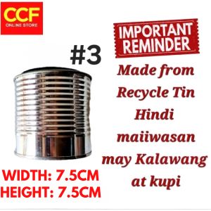 Empty Tin Can Cans Recycled Approximately 1/4 Quart or 250 ml REFURBISHED
