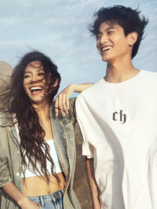 CHINISM | Letter Print Casual American Trendy Loose Short Sleeve T-Shirt