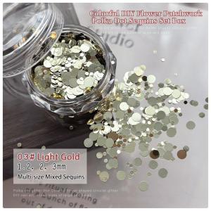 1Box Round Polka Dot Glitter Nail Sequins DIY Colorful Flowers Design Nails Flakes Mixed-Sizes Round Piece Manicure Decorations