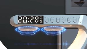 ลำโพงบลูทูธไร้สาย G63 พร้อมแท่นชาร์จไร้สาย ไฟ LED แสดงบรรยากาศ ลำโพงพกพาอเนกประสงค์ไร้สาย 5.3 บลูทูธ พร้อมนาฬิกาปลุก FM