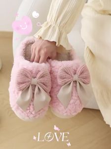 รองเท้าแตะผ้าฝ้ายผู้หญิงฤดูหนาว 2024 ใหม่กระเป๋าส้นรองเท้าผ้าฝ้ายผ้ากำมะหยี่อบอุ่นในบ้านในร่ม