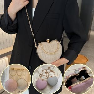 Belfoyer กระเป๋าสะพายไหล่รูปหัวใจน่ารักกระเป๋าถือประดับไรน์สโตนแวววาวของผู้หญิงกระเป๋าถือสำหรับไปงานเลี้ยงงานแต่งงานระดับไฮเอนด์กระเป๋าสะพายข้างที่ทันสมัยและหลากหลาย