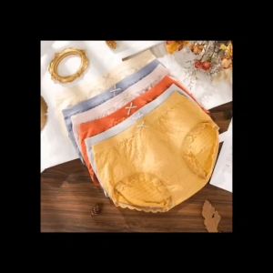 กางเกงในแต่งลูกไม้สไตล์ญี่ปุ่น ผ้านุ่มใส่บาย กางเกงในผ้ายืด ขนาดฟรีไซส์