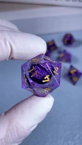 Bộ Xúc Xắc Lõi Lỏng 7 Viên DND D20 Dành Cho Trò Chơi Nhập Vai COC Dungeons & Dragons Pathfinder - Phụ Kiện Đồ Chơi Tiệc Tùng