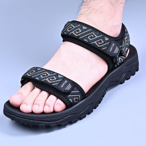 Casual Rubber Sandals Mens Thick Bottom Beach Summer Anti-slip Wear-resistant Slip-resistant Shoes Breathable Open-toe Design