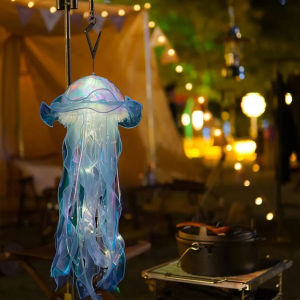 Lampion Ubur-Ubur DIY Warna Sunshine Mermaid Parti Lampu Ubur-Ubur LED Gantung Lampu Ubur Dekorasi Jellyfish Light Lantern Bando Bulu Led