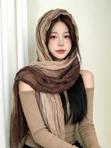 Cgediao | Tribal Wasteland Summer Female Wrinkle Gradient Scarves