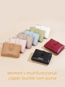 Baellerry Womens Large Capacity Fashion Wallet Multi-function Multi-card Slot Short Coin Purse with Zipper