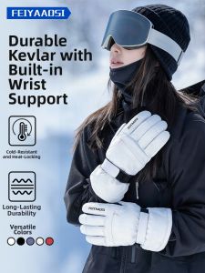 FEIYAAOSI | Professional Waterproof Insulated Five-Finger Ski Gloves with Built-in Wrist Guard