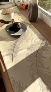 Elegant Nordic Table Runner Bordir size MEDIUM/ Taplak Meja Tamu Premium Timbul