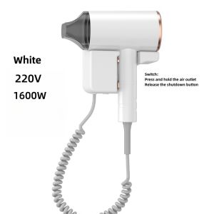 XMSJ | Máy Sấy Tóc Công Suất Cao 1600W Cho Khách Sạn & Nhà Nghỉ Sấy Nhanh Thiết Kế Hình Trụ Gắn Tường Có Đầu Tập Trung Gió Dùng Cho Gia Đình