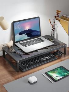 Giá đỡ màn hình máy tính bằng sắt có lỗ thông gió kèm ngăn chứa đồ