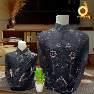 couplan batik sarimbit ayah dan anak lengan panjang lapis furing halus