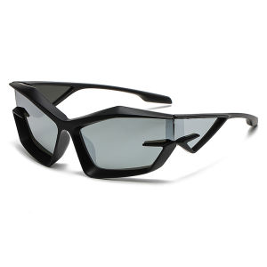 JN IMPRESSION New Cat-eye Personality Trend Technology Sunglasses Street Photography Catwalk Special-shaped Glasses