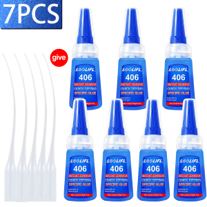 LOOLIFL | LOOLIFL Multi Purpose Super Glue 406 Quick Dry Clear Strong Instant Bonding For DIY Jewelry Plastic Glass Crafts Repair Adhesive