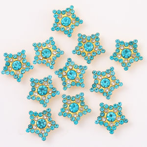 Double Layer Sunflower DIY Glass Rhinestone Flower Core Disk Hand Sewing Hair Accessories for Shoes Clothes Bags Decorations 50 Pieces