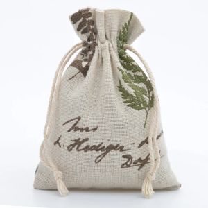 10pcs/lot 10x14 13x18cm Linen Cotton Gift Bags Jewelry Packing Drawstring Pouch Engagement Candy Wrapping Reusable Gift Bags