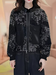 Áo Khoác Da Mùa Xuân Thu 2025 Dành Cho Phụ Nữ Trung Niên Và Cao Tuổi Áo Khoác Ngoài Thời Trang Chất Liệu PU Dáng Rộng Dài