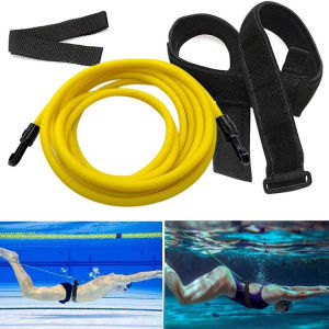 Swimming Training Belt Water Resistance Elastic Band Strength Training Equipment for Swimming Pulling Tube Fitness Gear