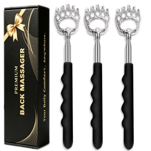 1-5PCS Back Scratcher Extendable Metal Bear Claw Back Scratcher Massage Tools for Men WomenAdultsChristmas Stocking Stuffers