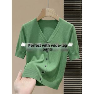 V.C.I | Jungle Green V-Neck Short Sleeve Stylish T-Shirt