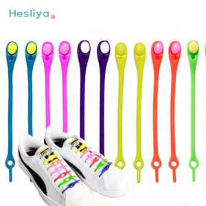 Ready Stock 12pcs Silicone Shoelaces Round Elastic Shoe Laces No Tie Shoelace For Men Women All Sneakers Fit Strap Shoe Lace