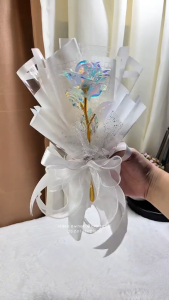 Rose Gold Foil Preserved Flower Beautiful Gift Suitable For Mothers Day Birthday Gift Artificial Flower Rose Gifts for Mothers Day Valentine’s Day Anniversary Wedding Home Decor
