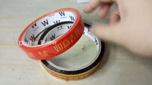 MJ Solasi Buah Emas Lebar 18 Cm / Isolasi / Selotip / Tape Merah / Lakban Buah Imlek Sincia Panjang 50 Meter