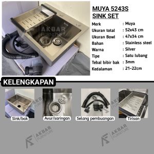 Bak Cuci Piring Stainless 1 Lubang/ Sink Kitchen
