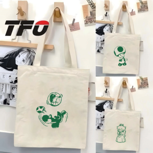 TFO Super Mario Bros. by Nintendo Character Canvas Tote Bag Versatile Ideal College School Tote Bag