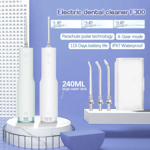 Xiaomi Mijia Portable Water Flosser F300 Electric Oral Irrigator Dental Teeth Cleaner Waterfloss IPX7 Waterproof Water Floss Toothpick 4 Modes 冲牙器