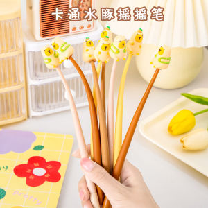 Creative Capabala Propelling Pencil Student Cartoon Capybara Signature Ball Pen Cute Silicone Brush Question Gel Pen