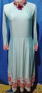 LONGDRESS GAMIS HIJAU MINT 463