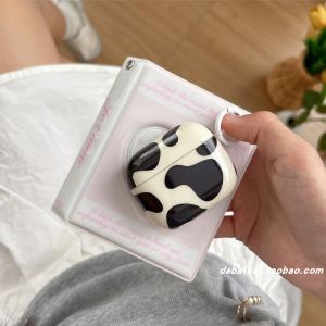 Korean Style Cow Pattern Airpods pro 2 Case Wireless Bluetooth Earphone Protective Cover Anti-Fall Cute Girl Style Soft Shell