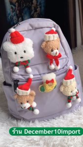 [ส่งจาก กทม.] เข็มกลัดตุ๊กตา ธีมคริสต์มาส เข็มกลัดติดเสื้อ