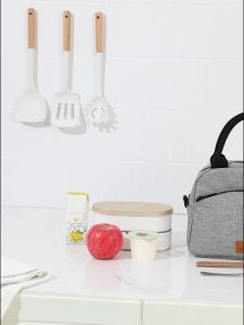 Portable Handheld Crossbody Lunch Bag Waterproof Large Capacity Storage for Office School Outdoor and Picnic Meal Use