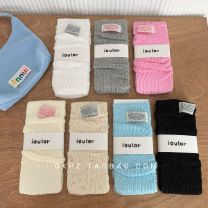 ผู้หญิง ถุงเท้าสูงเข่ากลวงบาง ๆ ถุงน่องทรงขาสีบริสุทธิ์ ฤดูใบไม้ผลิ ฤดูร้อน เป้าปกติสีลูกกวาดแฟชั่น