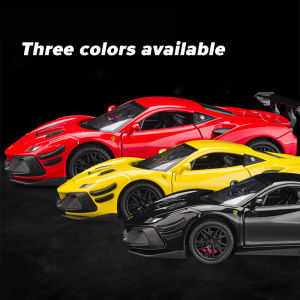 LEO 1:32 Ferrari 488 Supercar Metal Diecast Alloy Toys Cars Models For Boys Children Kids Vehicles Hobby Collection