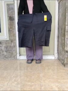 Celana Kulot Pendek Cargo Jumbo Wanita Condru XXXL Muat BB80Kg Melar