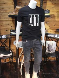 Áo Thun Nam Tay Ngắn in Chữ Phong Cách Mỹ Thường Ngày Thời Trang Giản Dị Cổ Tròn Cotton Thoáng Khí Mùa Hè 2025