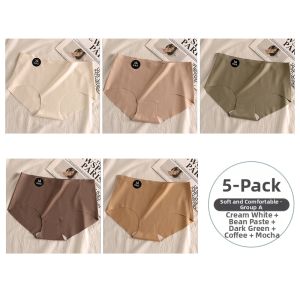 NEARKINS | Antibacterial Seamless Silk Womens Mid-Waist Briefs