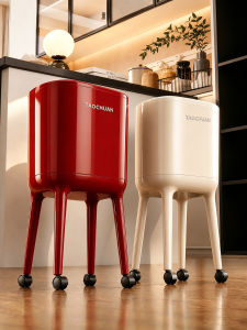 TAOCHUAN | Wheeled Moveable Tall Easy-to-Empty Lid Big Capacity Trash Bin 20L