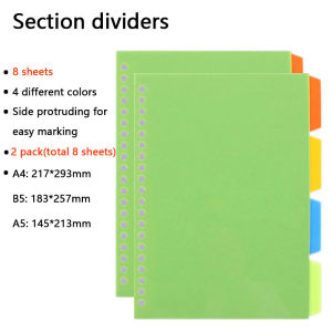 Replaceable Refill Loose Leaf Notebook A4 A5 B5 Binder Planner 6 Styles Available Office School Supplies Stationery Accessories
