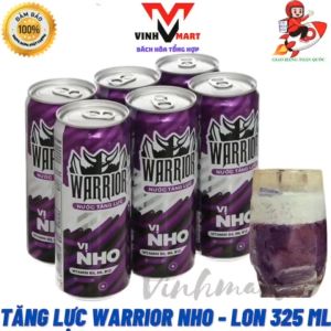 Warrior Nho Nước Tăng Lực  SX Tại Thái Lan 1 Lốc 6 Lon 320 Ml