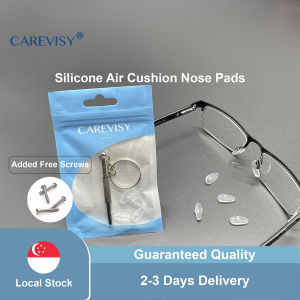 CAREVISY 2 pairs Silicone Spectacle Nose Pad for Glasses Air Cushion Screw in and Slot in Type Suitable for Reading Glasses Optical Glasses Sunglasses