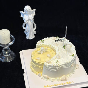 Silver Candle Angel Cake Decorations Baking Shell Ornaments Sweet Dessert Birthday Fairy Goddess Festive Celebration Supplies