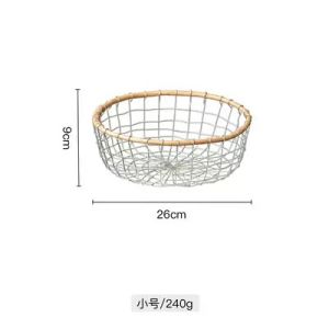 ชั้นวางของโลหะสำหรับโต๊ะทำงาน ชามเก็บของแบบเรียบง่ายและเย็น ชามเก็บไข่ในครัว ชามเก็บของสำหรับใช้ในบ้าน ชั้นวางของสำหรับใส่ขนมปัง